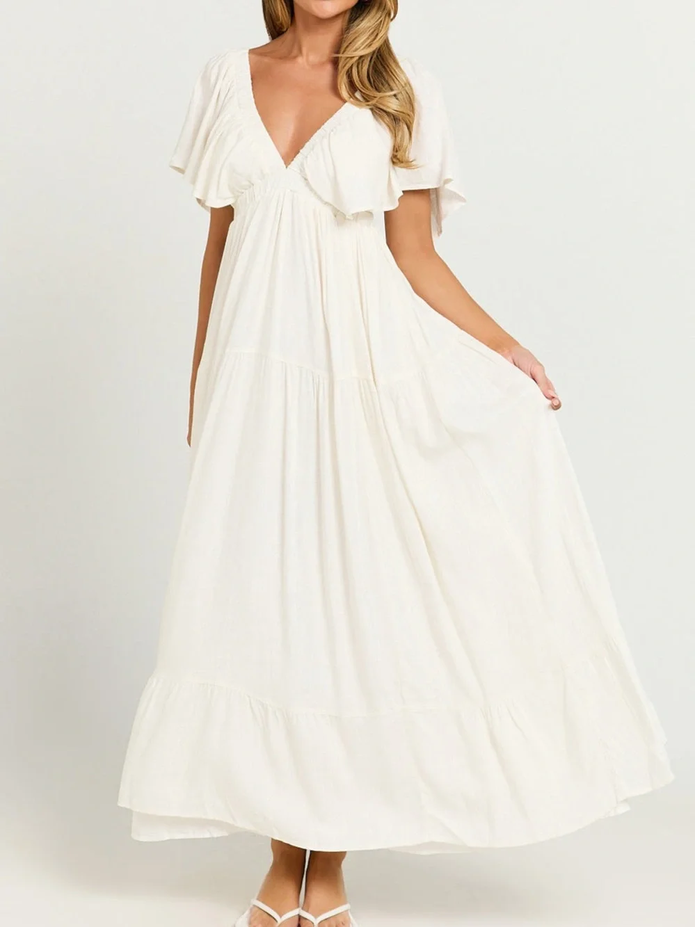 NWT REVOLVE Australia SHOWPO Lyrad empire waist textured maxi dress US 2 - Picture 12 of 12